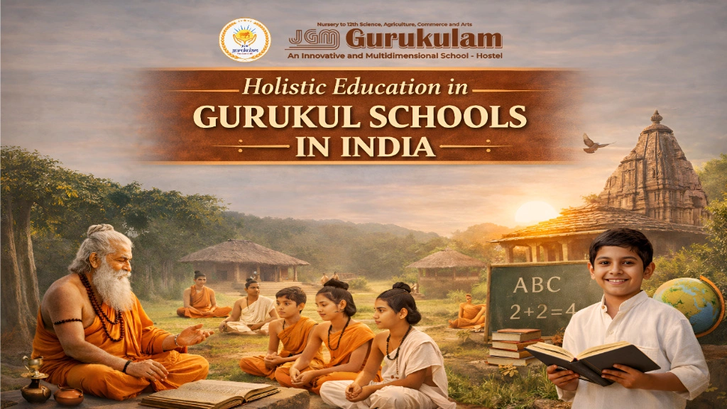 Holistic education in Gurukul Schools in India at JGM Gurukulam with traditional learning and modern education